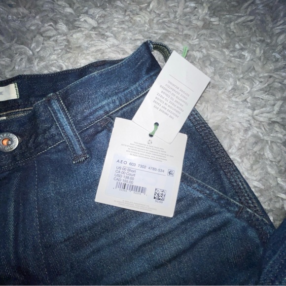 AMERICAN EAGLE AE77 Premium Stovepipe Carpenter Jeans Dark Wash High Waist 00Shr - Picture 5 of 12